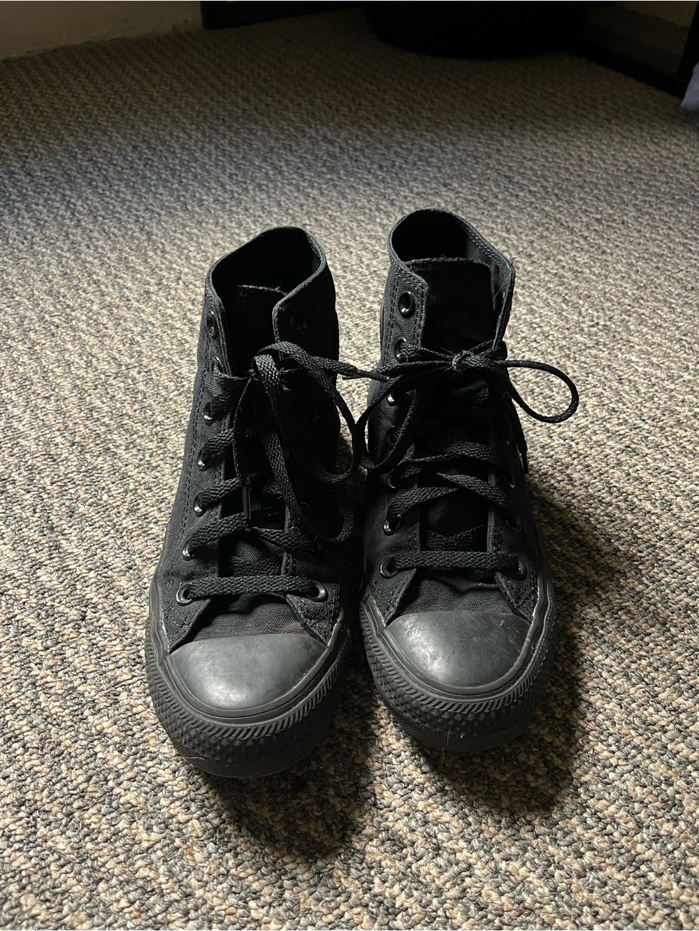 All Black Converse High-Tops